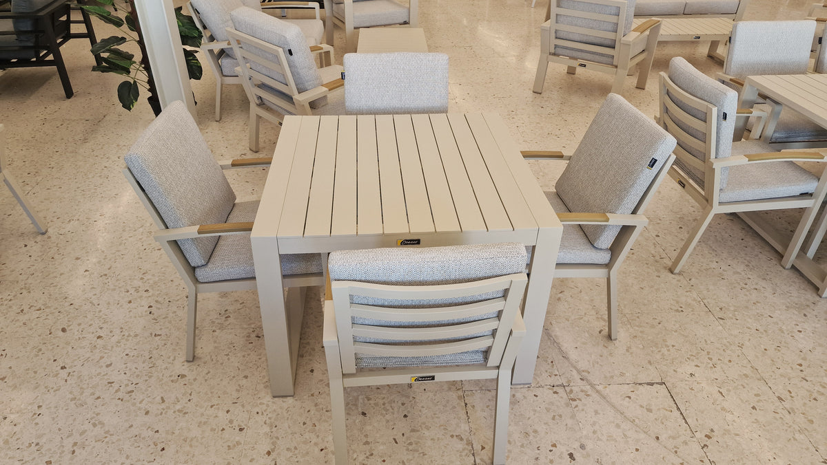 Bruges 4 Seat Dining Set - Ivory