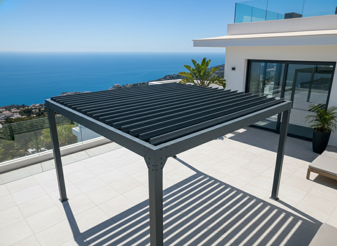 Pérgola 3mx3m - gris pizarra