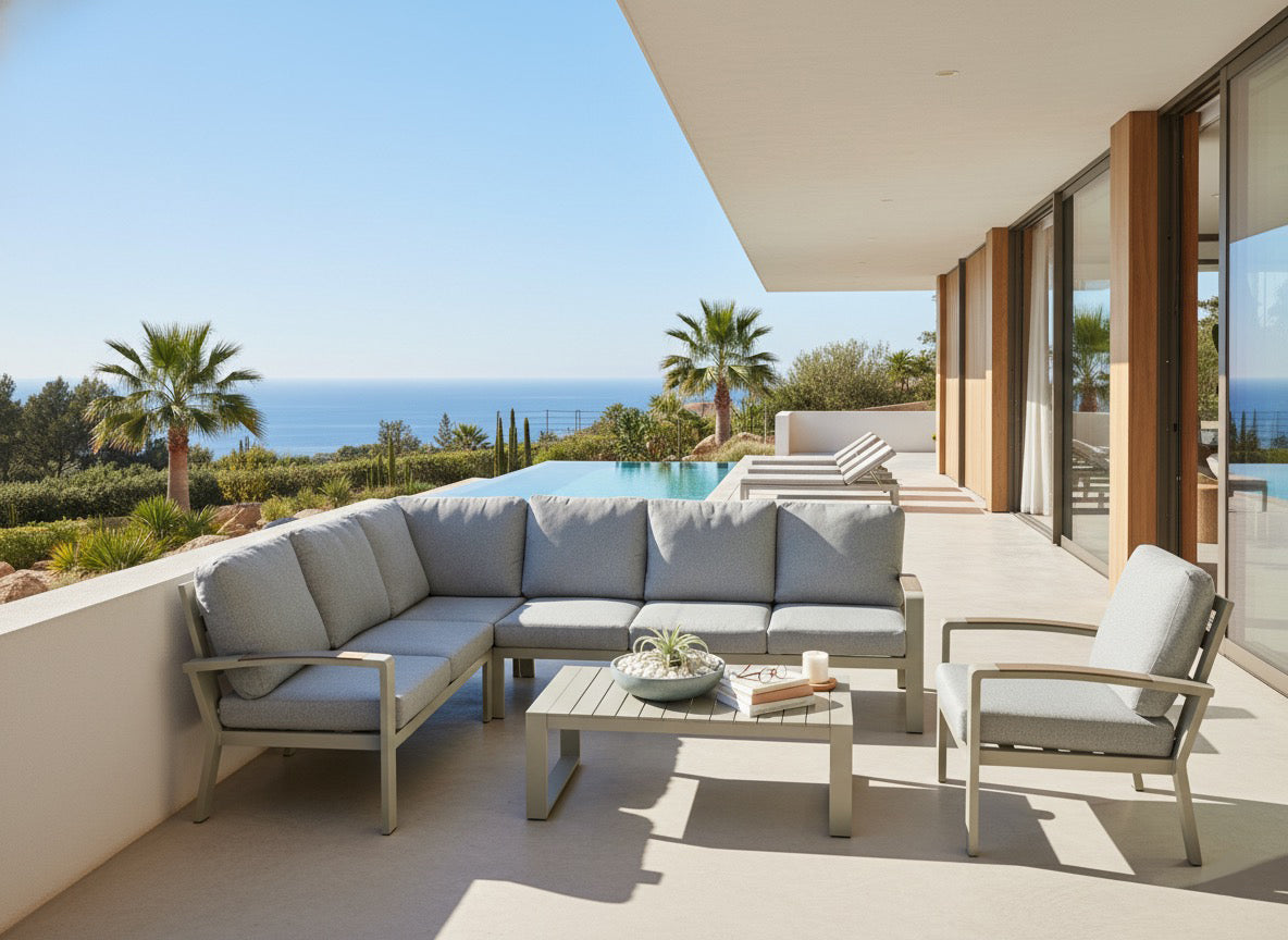 Bruges Corner Sofa Set - Ivory