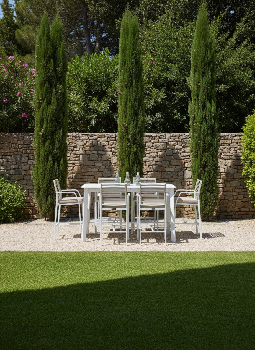 Six seat outdoor bar set