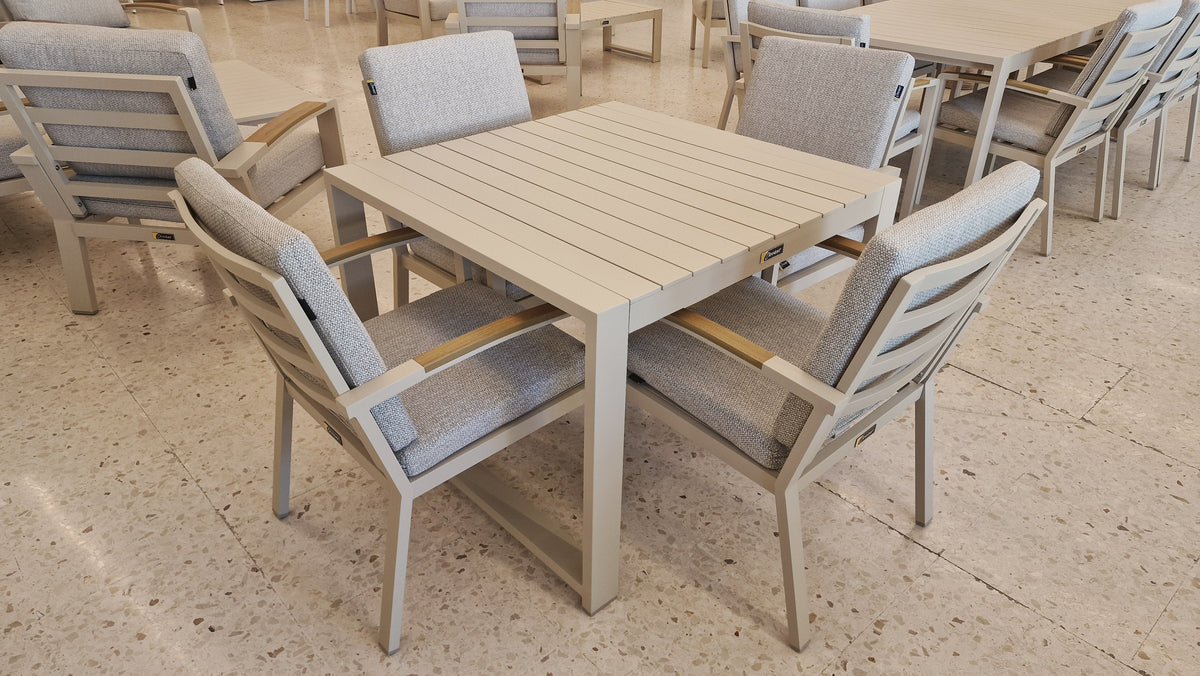 Bruges 4 Seat Dining Set - Ivory