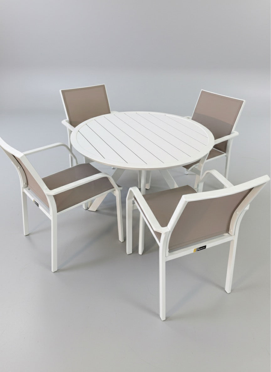 Monaco 1M Round Dining Set