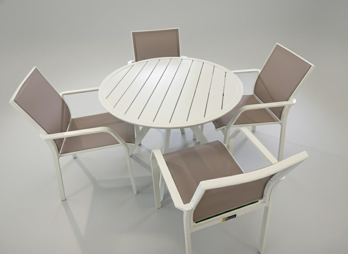 Monaco 1M Round Dining Set