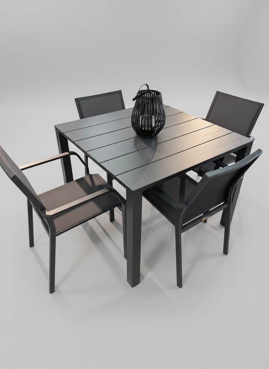 Monaco 1M Square Dining Set