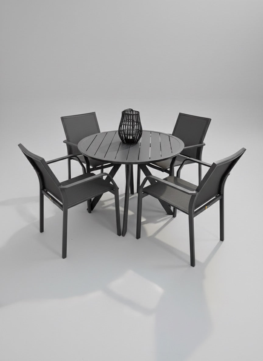 Monaco 1M Round Dining Set