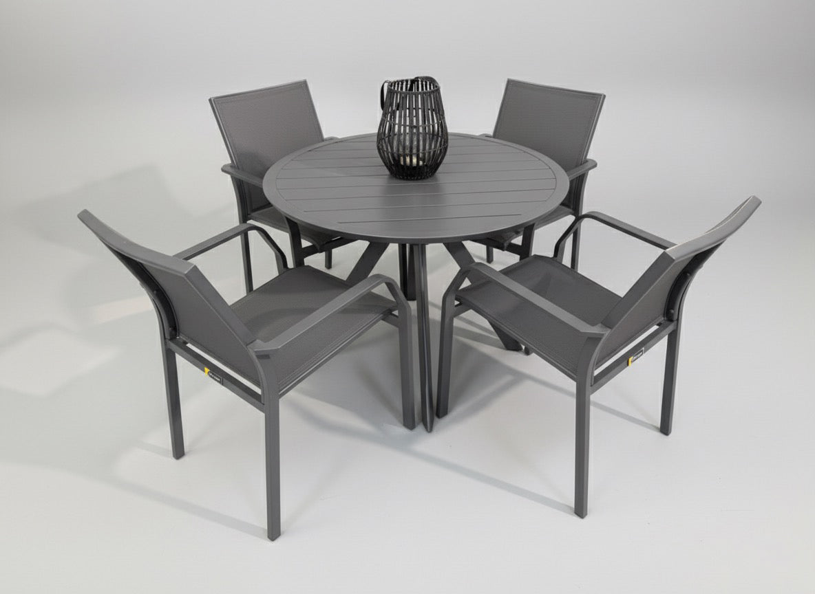 Monaco 1M Round Dining Set
