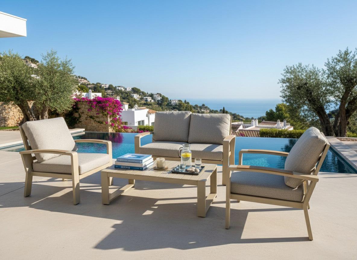 Set de sofá 2 plazas bruges - marfil 