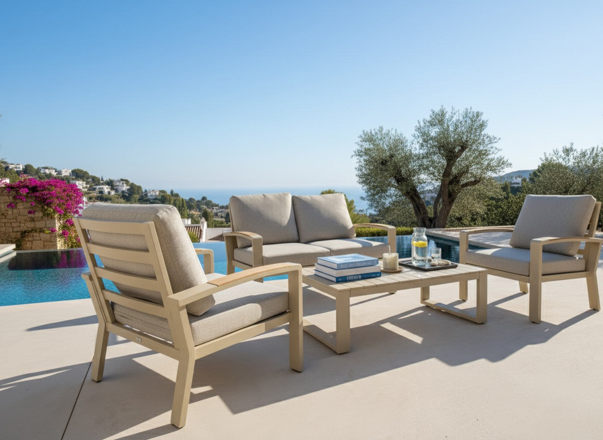 Set de sofá 2 plazas bruges - marfil 