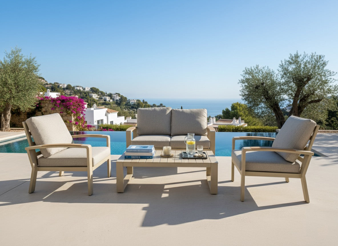 Set de sofá 2 plazas bruges - marfil 