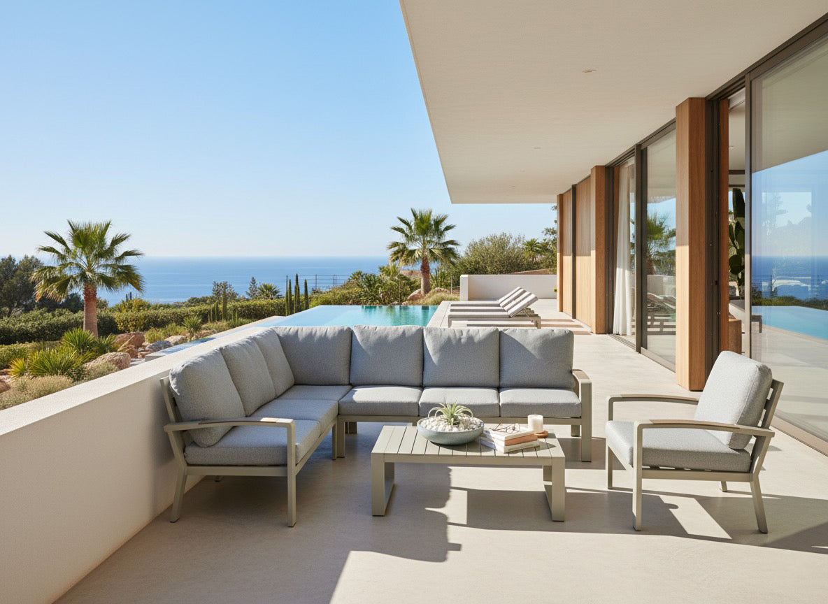 Bruges Corner Sofa Set - Ivory