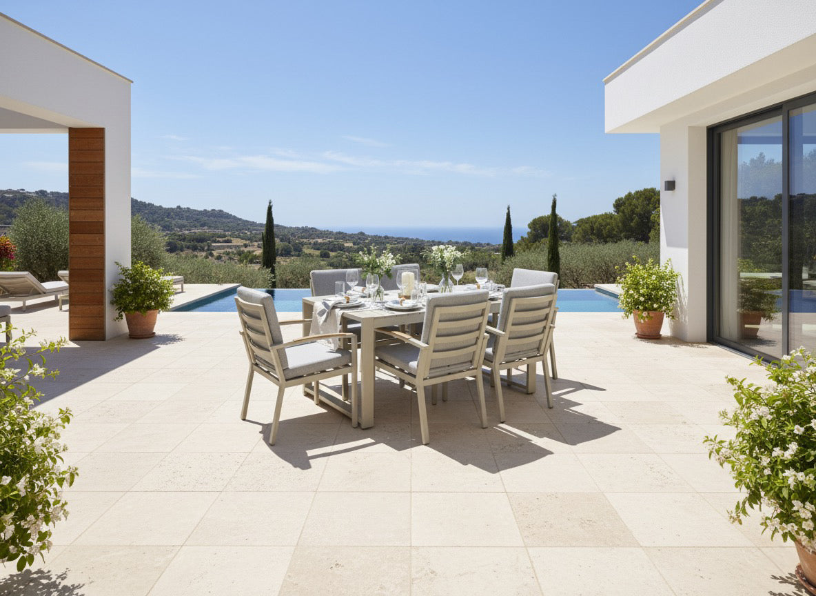 Set de comedor bruges 6 plazas - marfil 