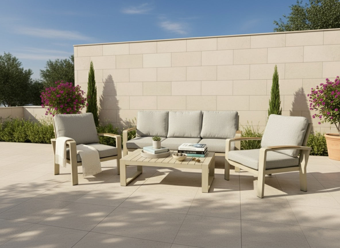 Set de sofá 3 plazas bruges - marfil 