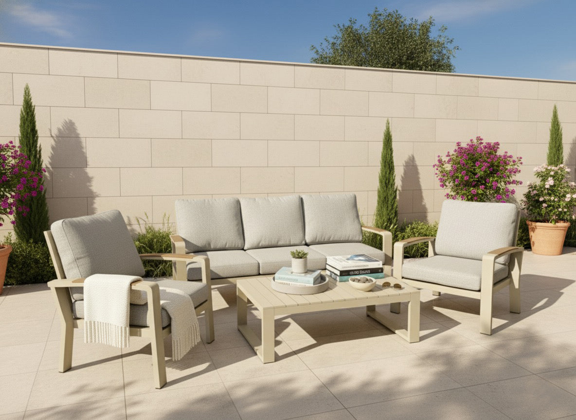 Set de sofá 3 plazas bruges - marfil 