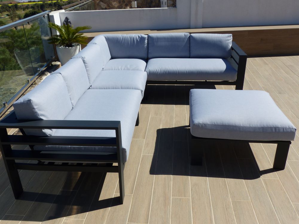 Conjunto de sofás esquineros de aluminio Valencia
