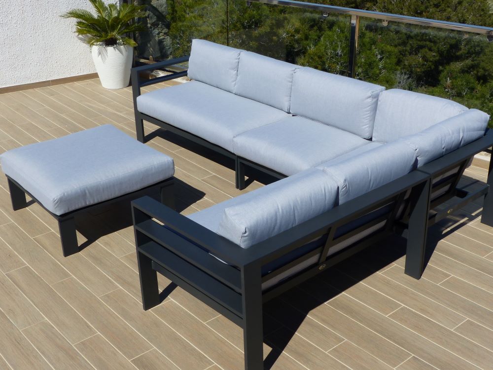 Conjunto de sofás esquineros de aluminio Valencia