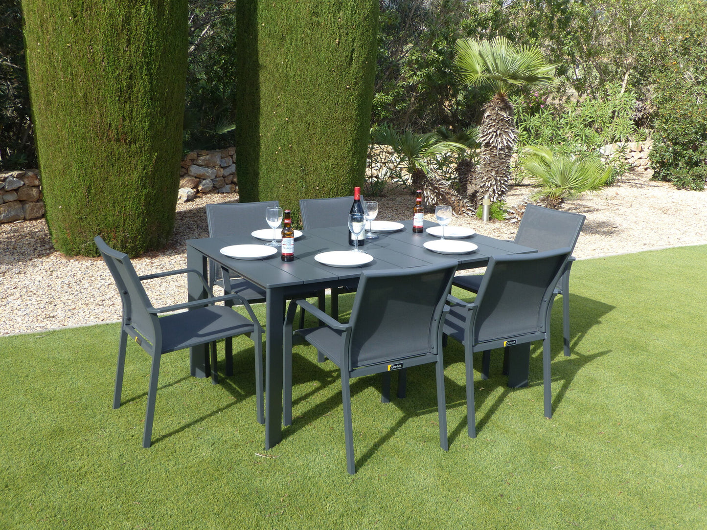 Outdoor Dining Set Grey