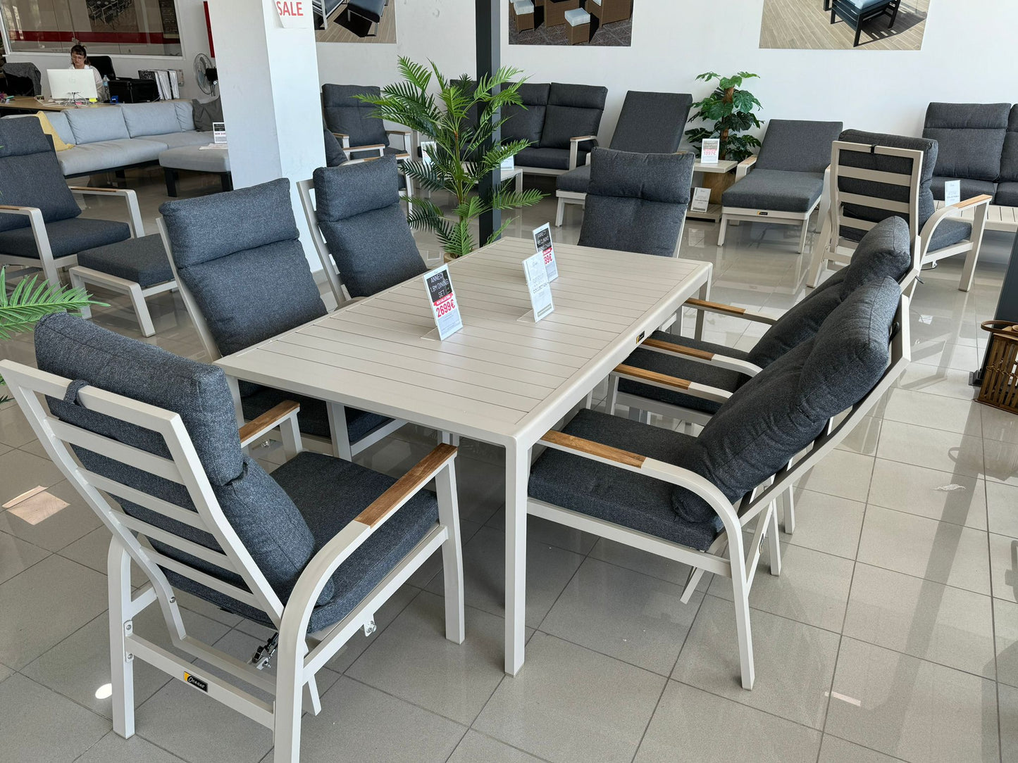 Annecy 6 Seat Dining Set - Titanium Grey