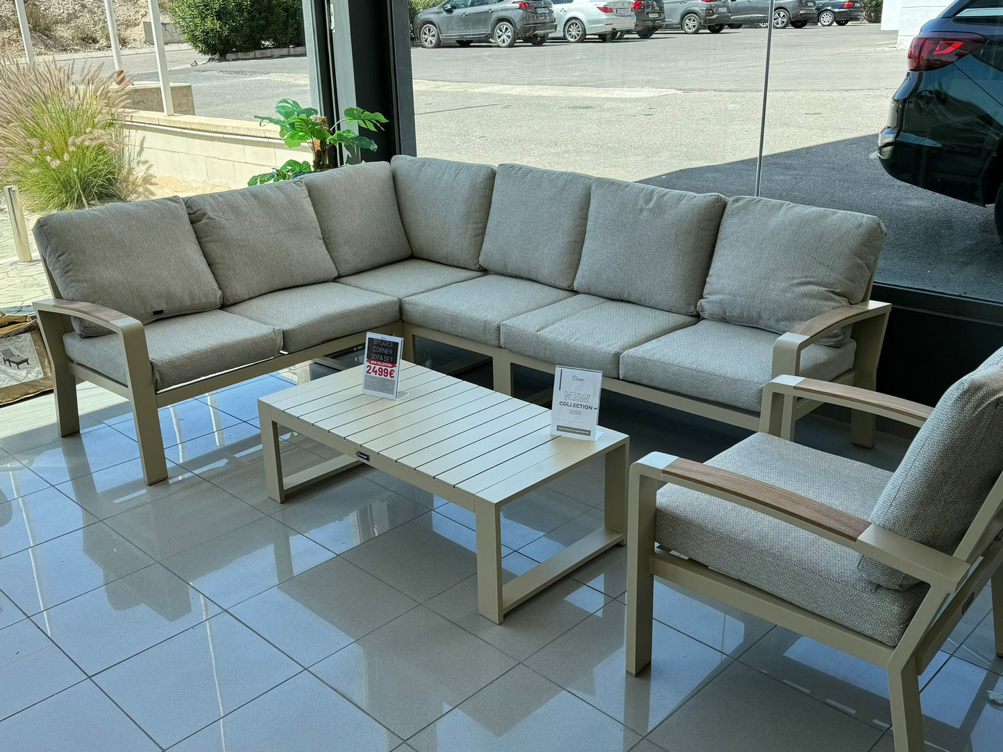 Bruges Corner Sofa Set - Ivory