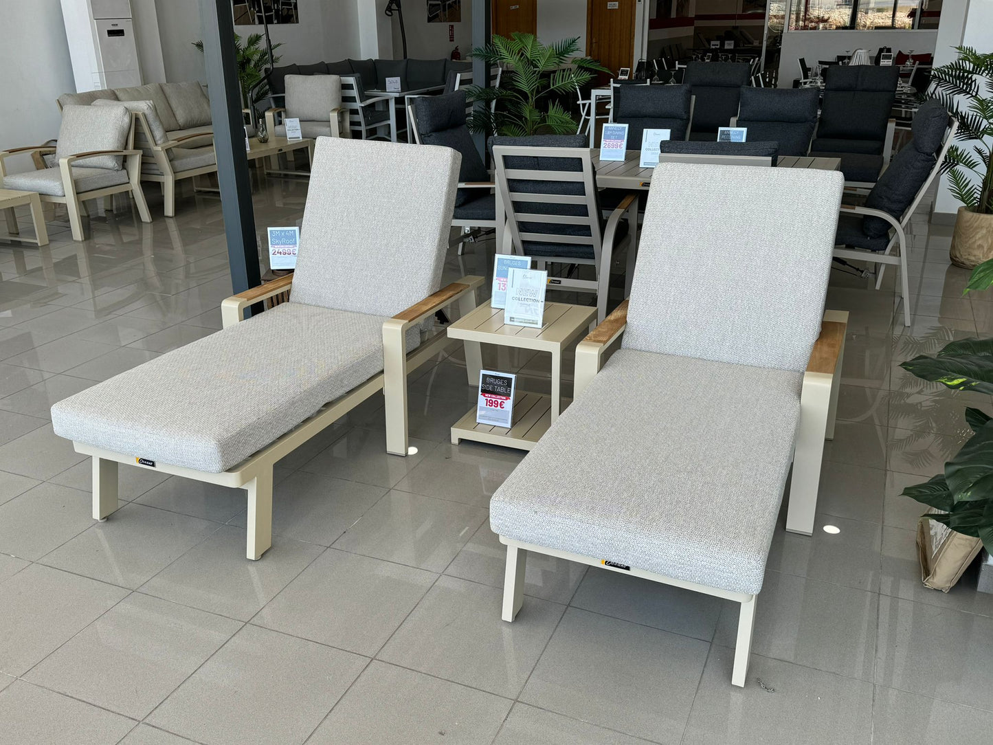 Bruges Sun Lounger Set - Ivory