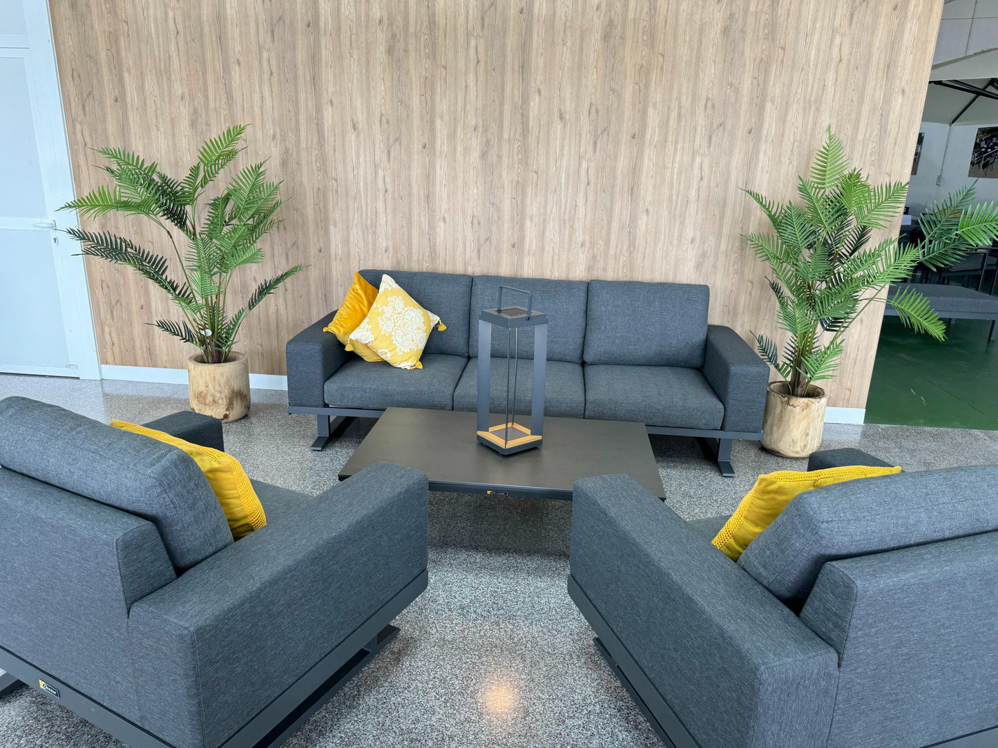 Set de sofá de 3 plazas monaco - gris pizarra 