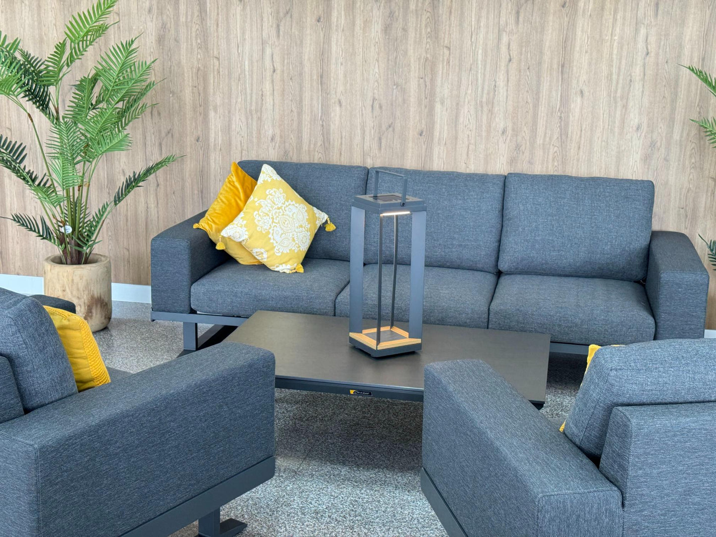 Set de sofá de 3 plazas monaco - gris pizarra 