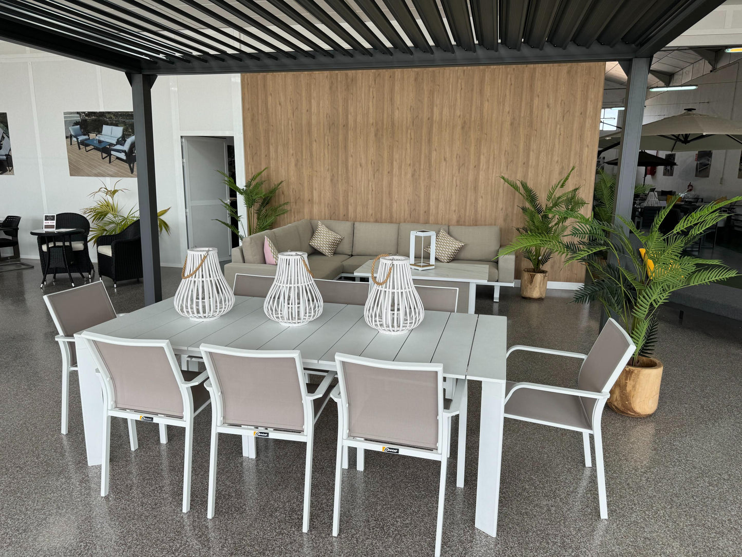 Monaco Extending Dining Set - Slate Grey